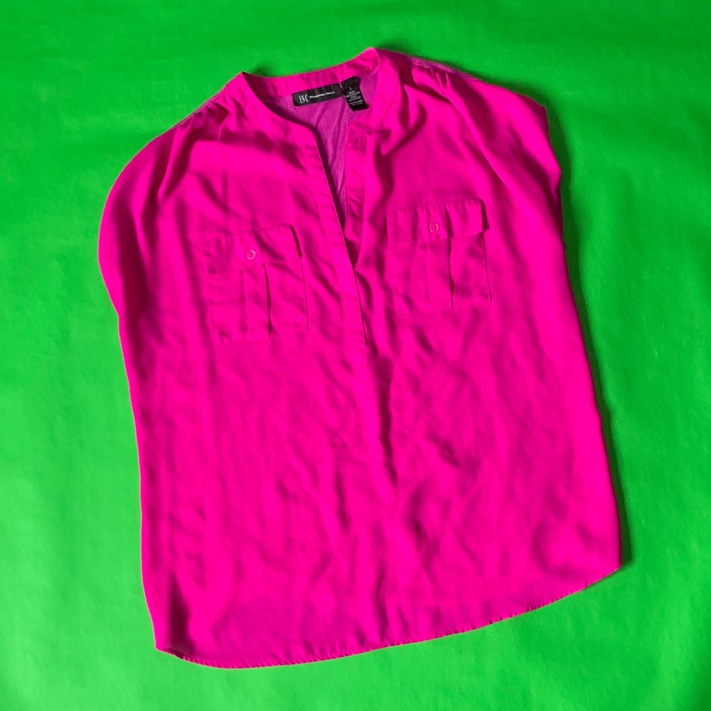 INC International Concepts Fuchsia Blouse